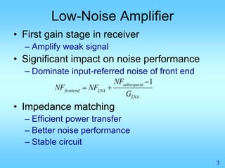 Low noise amplifier | PPTX