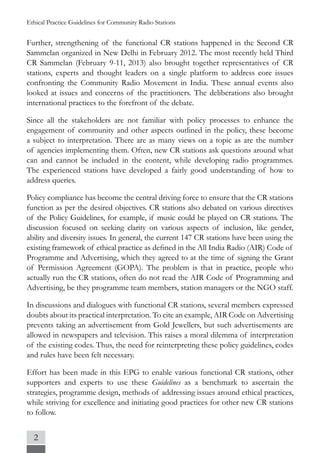 Ethical Practice Guidelines for Community Radio Stations | PDF
