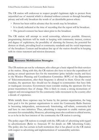 Ethical Practice Guidelines for Community Radio Stations | PDF