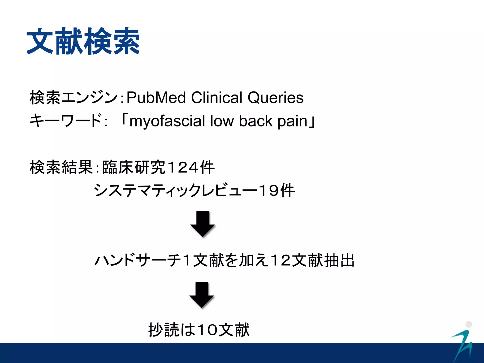 筋筋膜性腰痛に対する治療の文献まとめ_Myofascial Low back pain