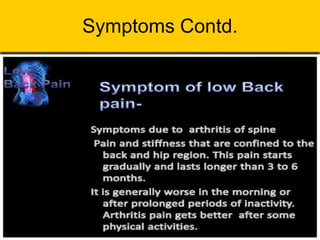 Symptoms Contd.
 