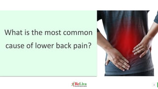5
What is the most common
cause of lower back pain?
 