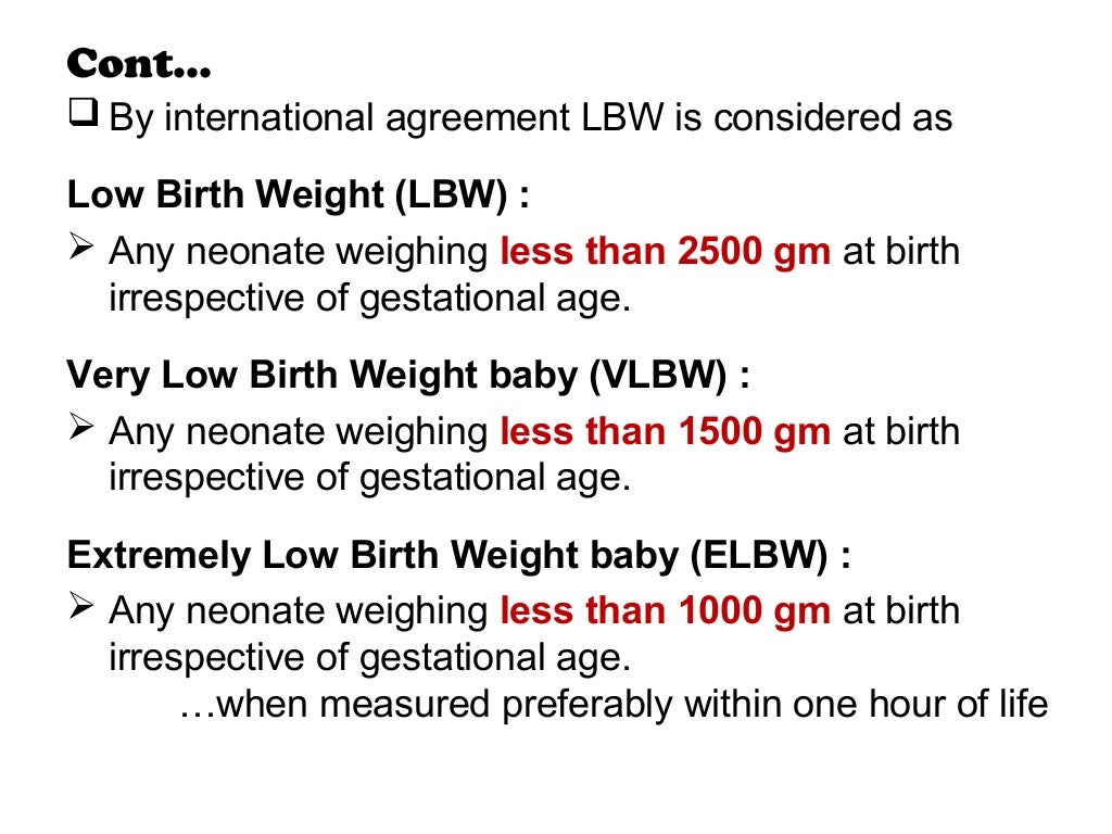 Low birth weight