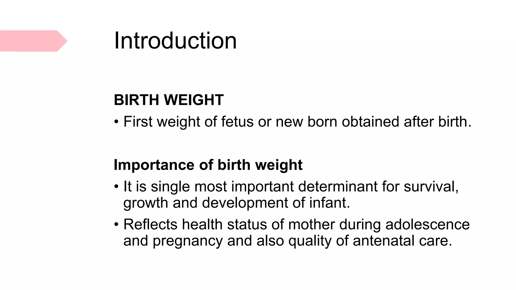 Low birth weight | PPTX