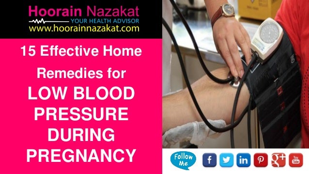 low blood pressure in pregnancy