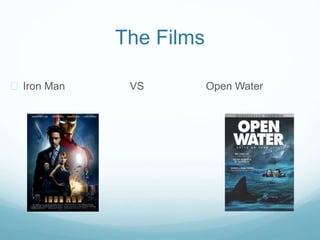 The Films 
 Iron Man VS Open Water 
 