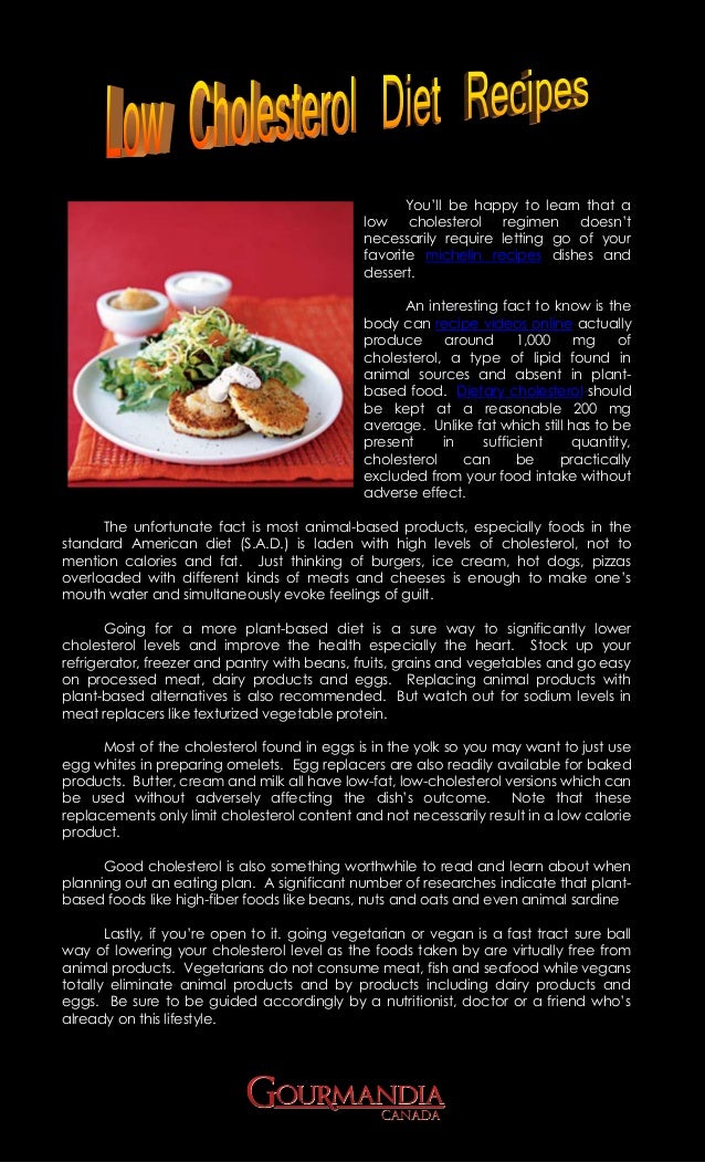 Low Cholesterol Diet Recipes Low Cholesterol Diet Recipes 1 638