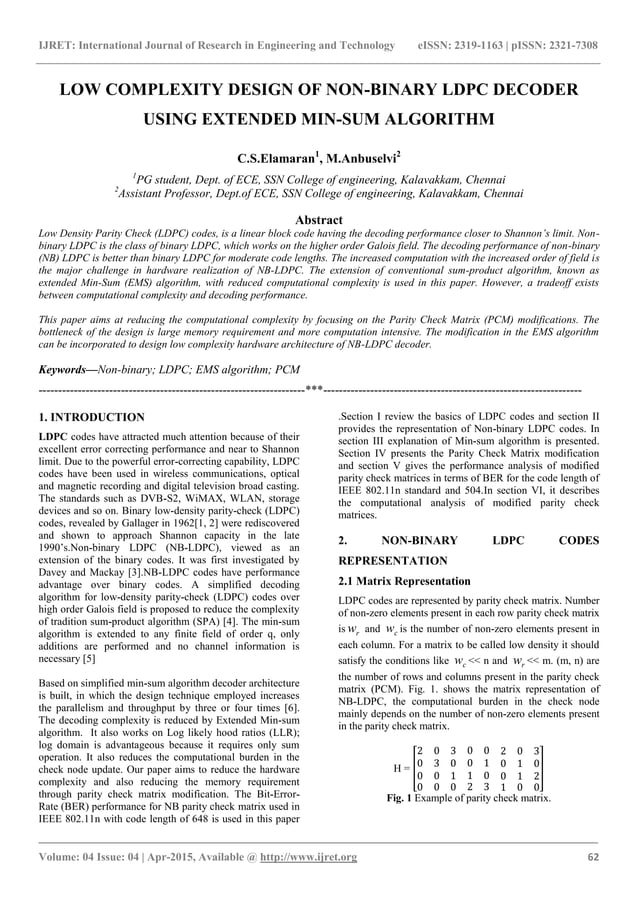 Low complexity design of non binary ldpc decoder using extended minsum