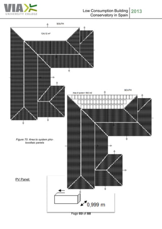 Low Consumption Building
Conservatory in Spain
2013
Page 69 of 88
Figure 70: Area to system pho-
tovoltaic panels
PV Panel:
 