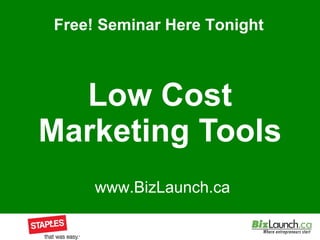 Low Cost Marketing Tools 