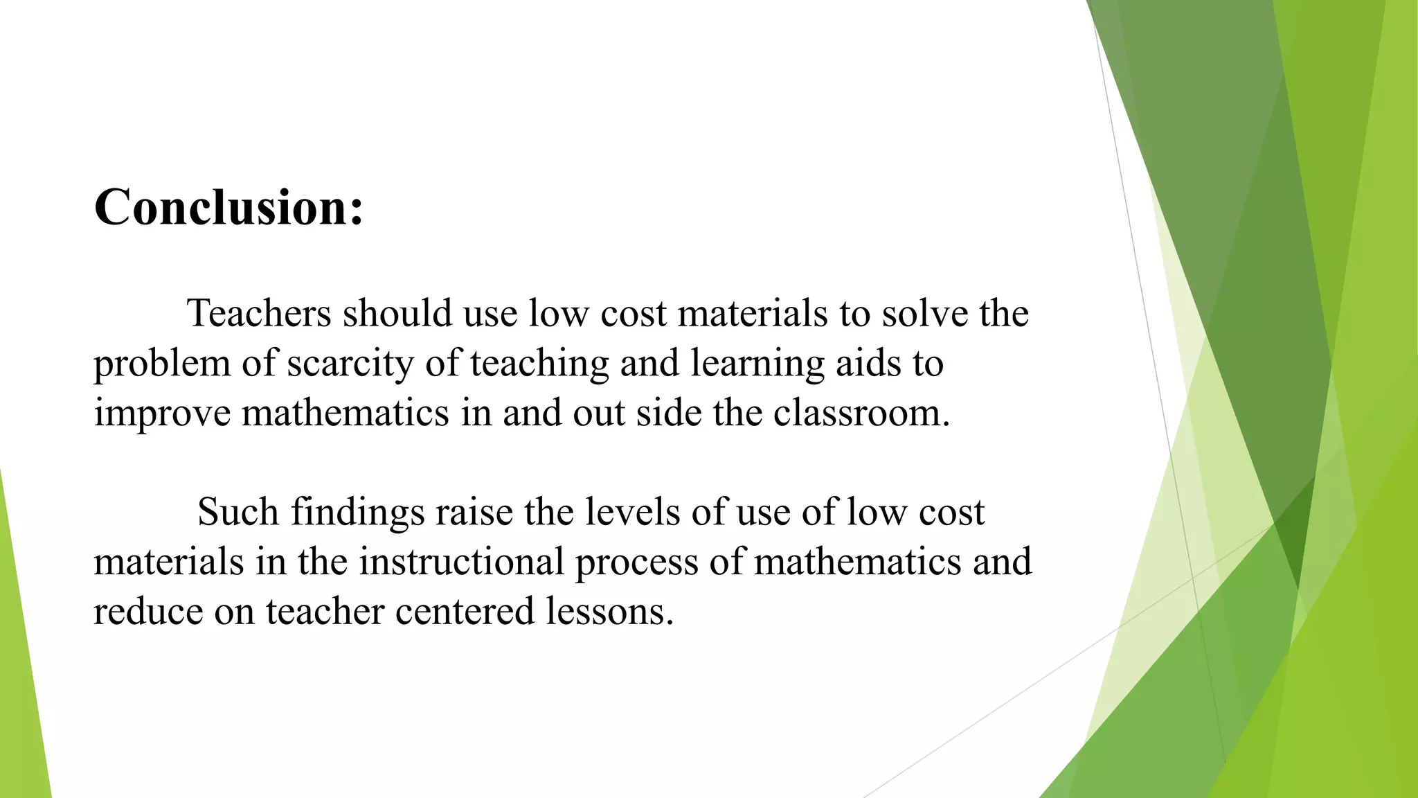Low cost teaching aids (ppt) PPT