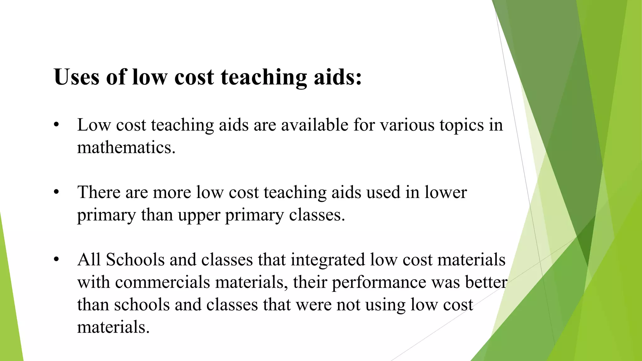 Low cost teaching aids (ppt) PPT