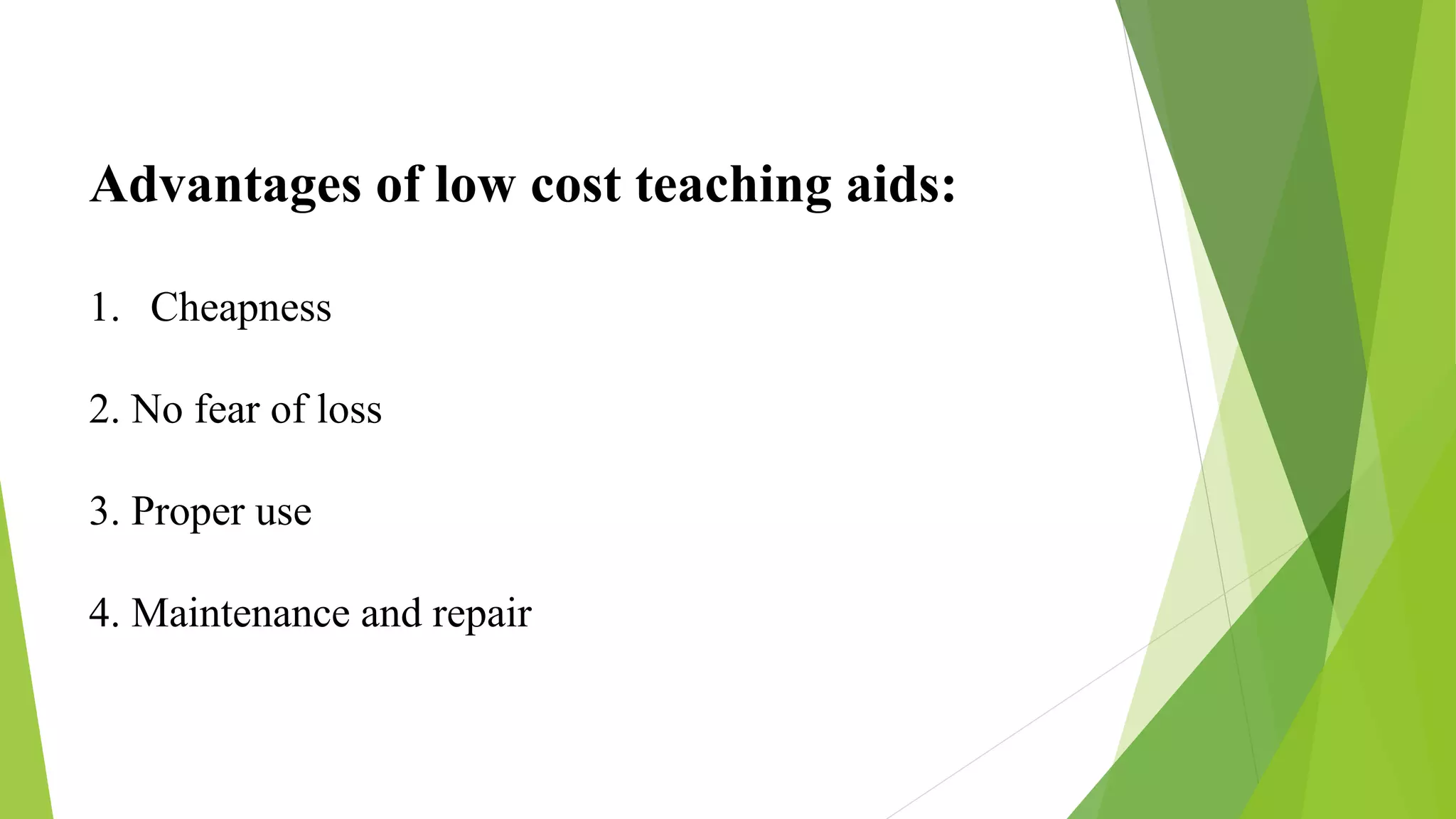 Low cost teaching aids (ppt) PPT