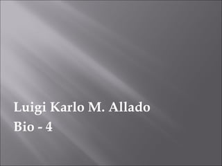 Luigi Karlo M. Allado
Bio - 4
 