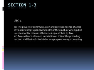 Section 3 Rights section 1-3 Bill of rights | PPTX