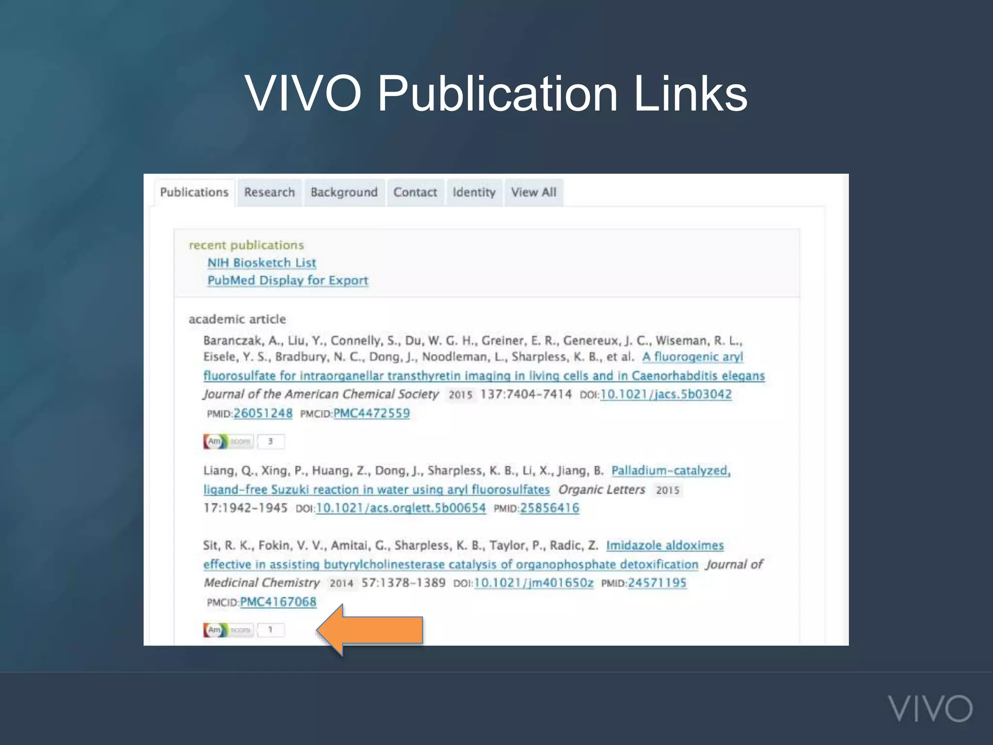 VIVO Publication Links
 