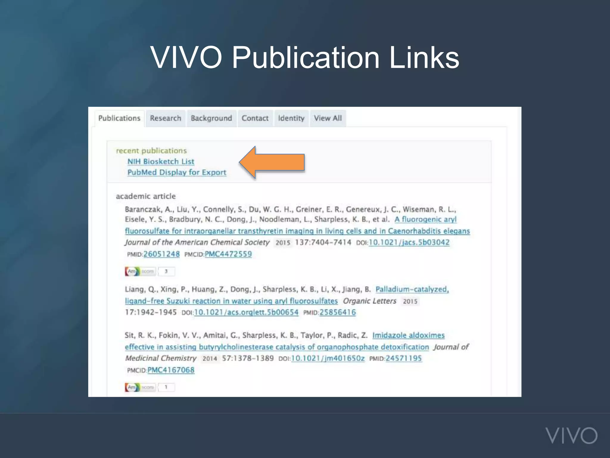 VIVO Publication Links
 