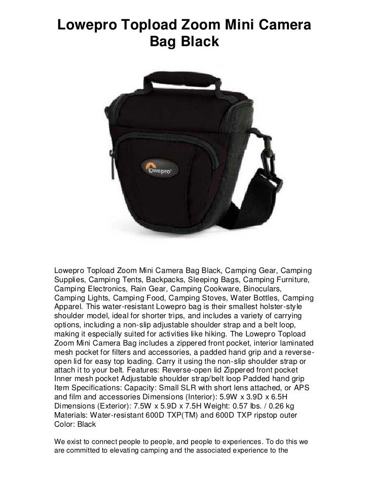 lowepro topload zoom 1