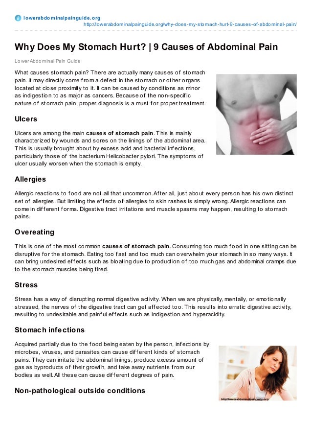 Why Does My Stomach Hurt? | 9 Causes of Abdominal Pain Why Does My Stomach Hurt? | 9 Causes of Abdominal Pain