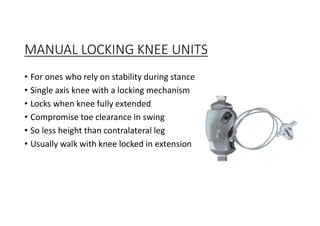 External Rotation Lock For Knee Lower extremity prostheses | PDF