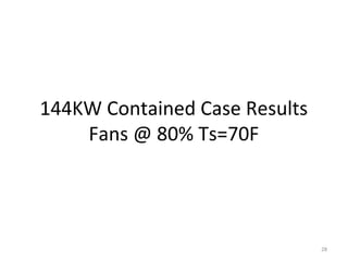 144KW Contained Case Results
    Fans @ 80% Ts=70F




                               28
 