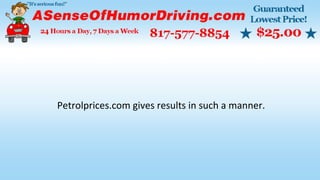 Petrolprices.com gives results in such a manner.
 