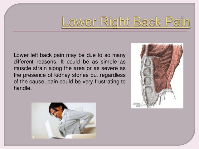 Sharp lower right back pain