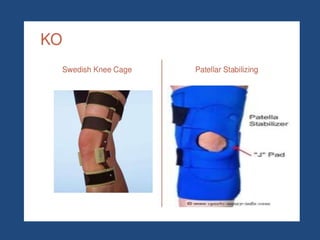 Specialised Knee Orthoses
(KO)
Unloader knee braces
apply a gentle force to
separate the affected bone
joint surfaces, unl...