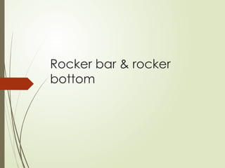 Rocker bar & rocker
bottom
 