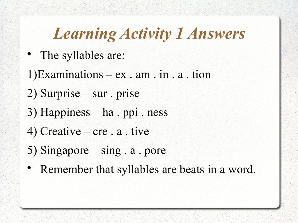 Upper Primary A Auditory Discrimination