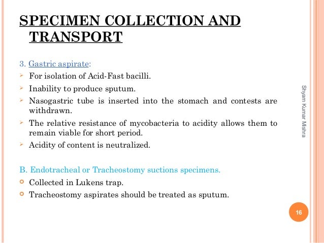 Laboratory diagnosis of Lower respiratory tract infection
