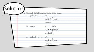 Lower Secondary Grade 8 Measuring Motion PART 1 distance speed and ...