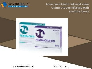 Lower your health risks and make
changes to your lifestyle with
medicine boxes
 