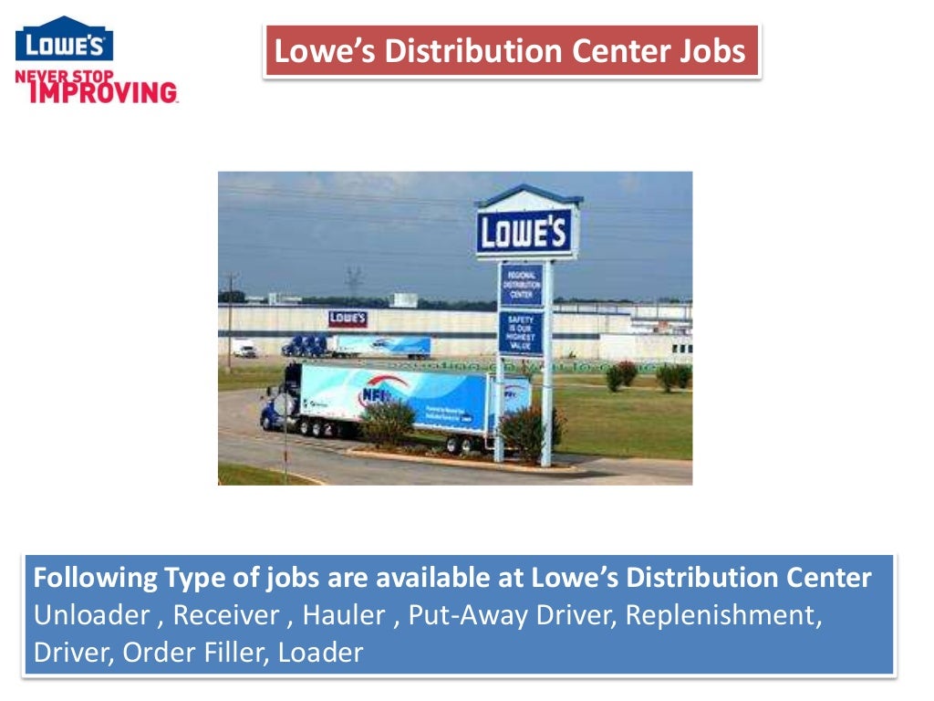 Lowes distribution center jobs