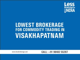 Lowest brokerage for commodity trading in Visakhapatnam