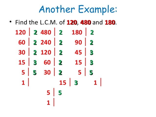 Lowest common multiple of a number