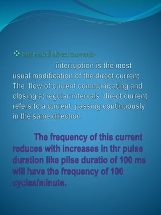 Low frequency current complete details.