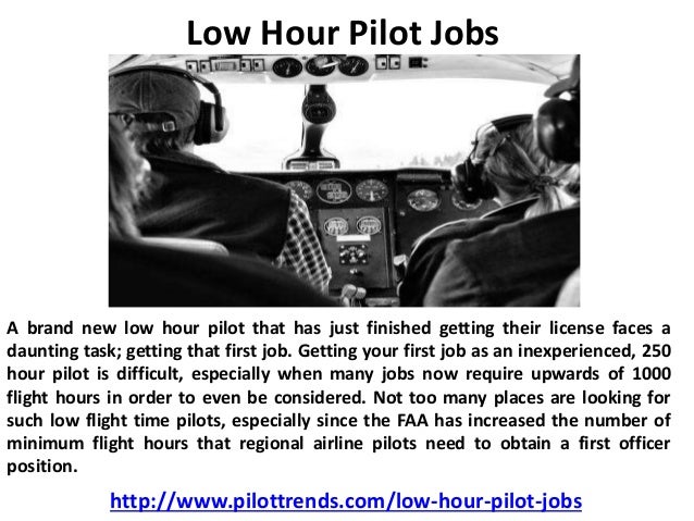 low-hour-pilot-jobs