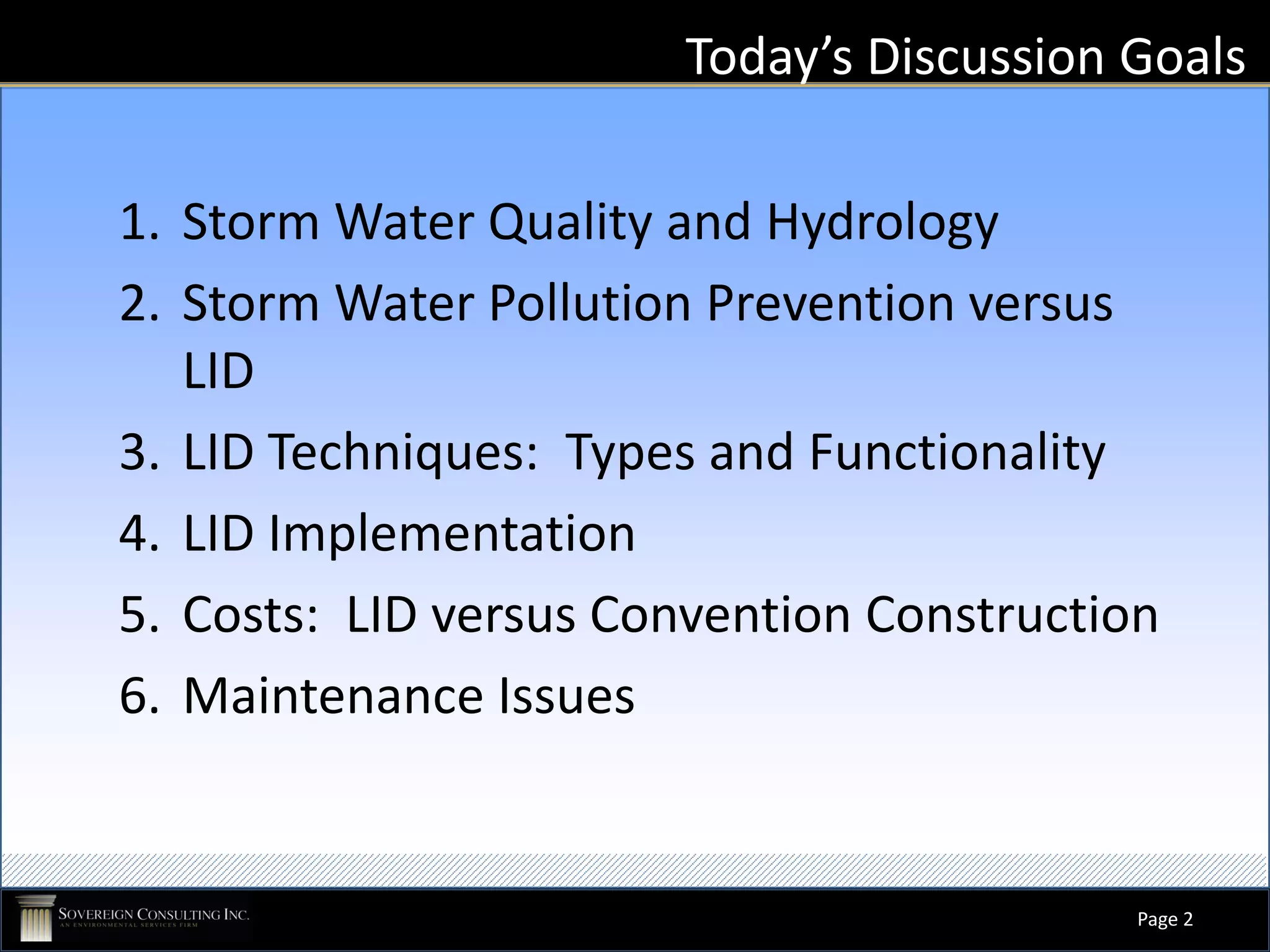 Low Impact Development: Stormwater Management Design and Planning | PDF