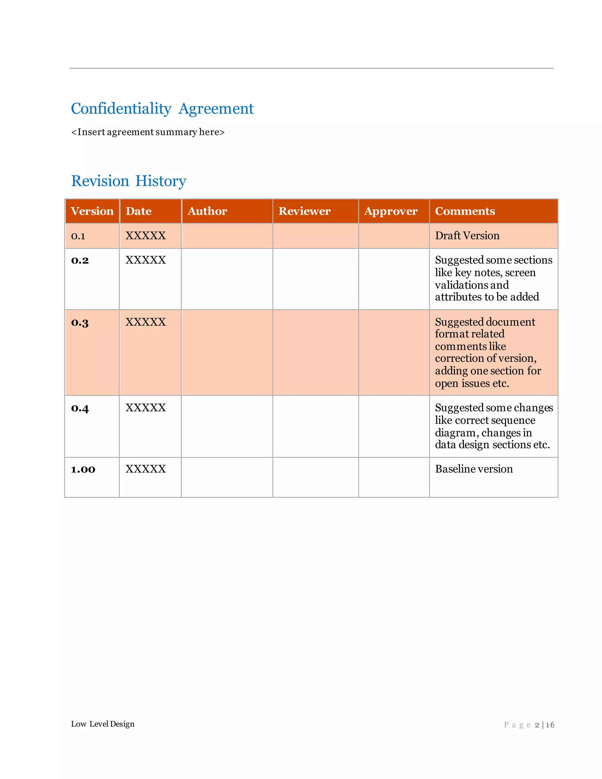 Low level design template (1) | DOCX | Web Development | Internet