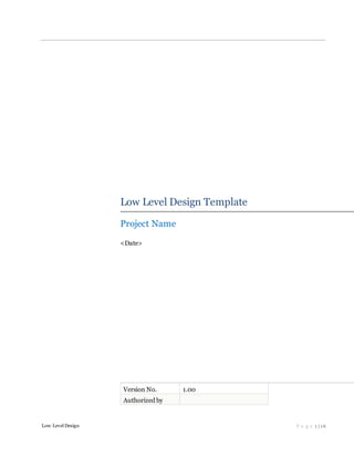 Low level design template (1) | DOCX