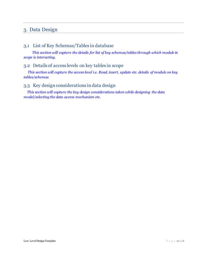 Low level design template (1) | DOCX | Web Development | Internet