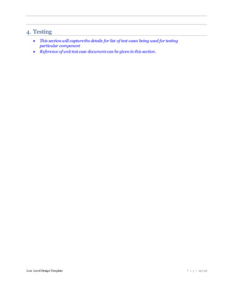 Low level design template (1) | DOCX | Web Development | Internet