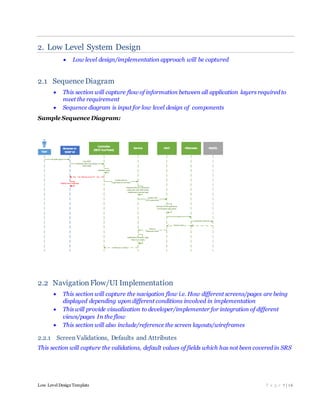 Low level design template (1) | PDF