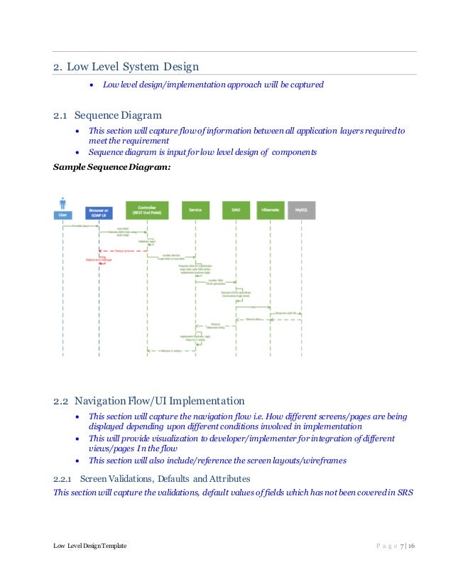 Low level design template (1)