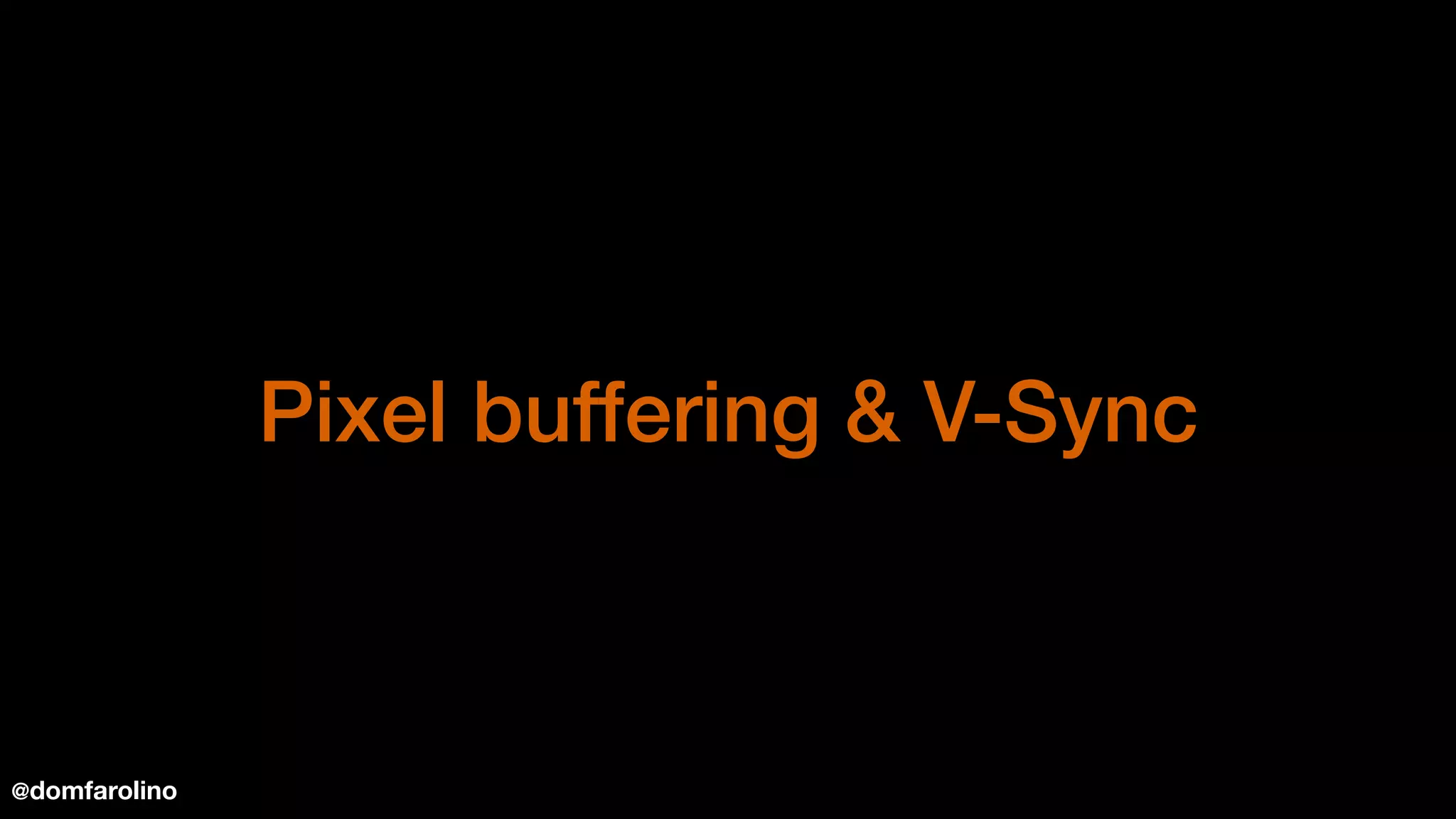 Pixel buffering & V-Sync
@domfarolino
 