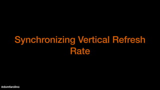 Synchronizing Vertical Refresh
Rate
@domfarolino
 