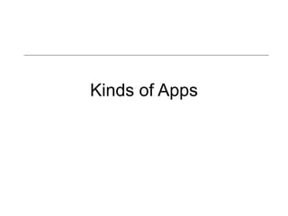 Kinds of Apps 