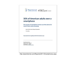 http://pewinternet.com/Reports/2011/Smartphones.aspx 
