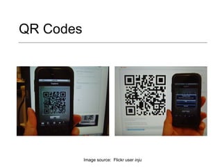 QR Codes Image source:  Flickr user  inju 